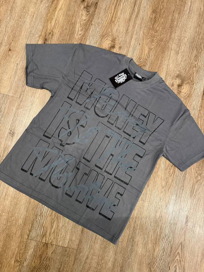 Grey 'Money Is The Motive' Tee